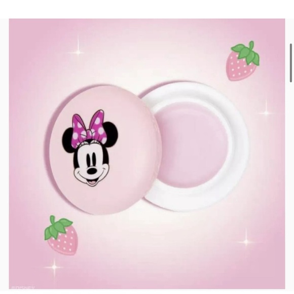 NEW * The Creme Shop / Disney MINNIE MOUSE Macaron Lip Balm STRAWBERRIES & CREME - Picture 4 of 5